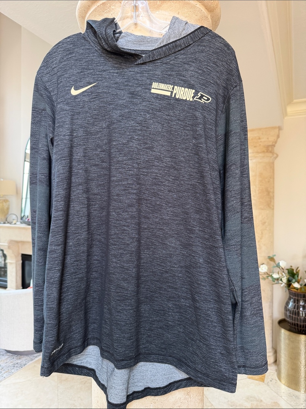 Nike Black/Gray/Gold Purdue Boilermakers Pullover Hoodie Size Medium